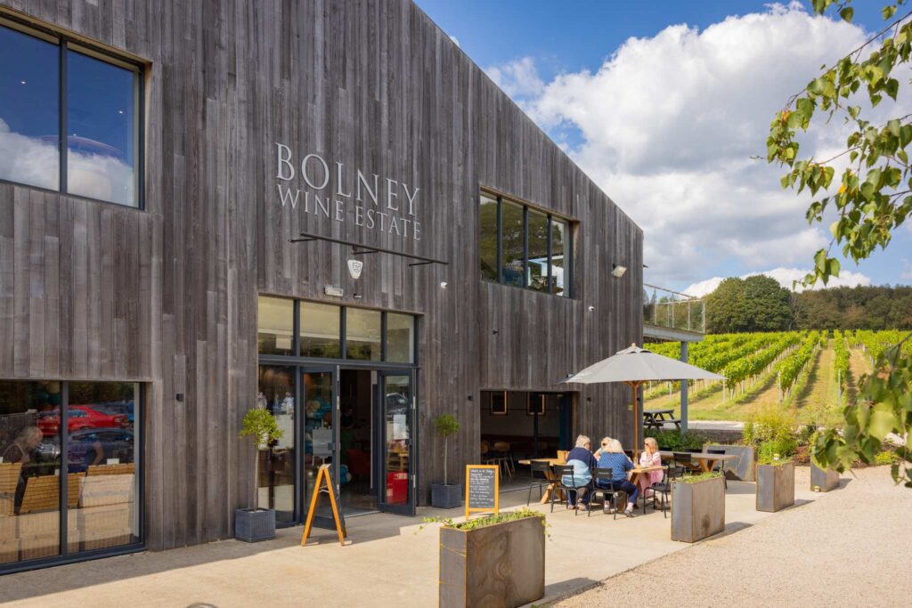 Bolney Estate cafe and wine bar with an outdoor terrace