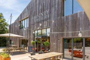 Bolney Wine Bar and Cafe terrace in the sun