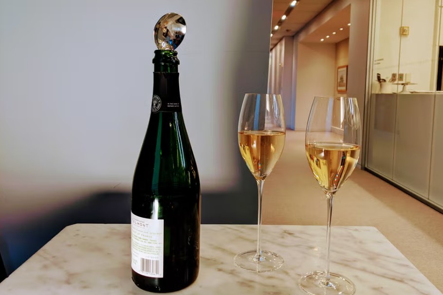 Teaspoon in a wine bottle