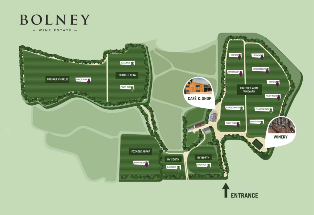 Bolney Wine Estate Map