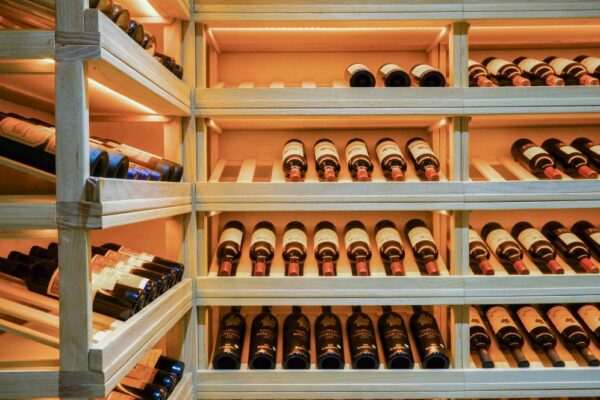 Bottles of wine in a wine shop