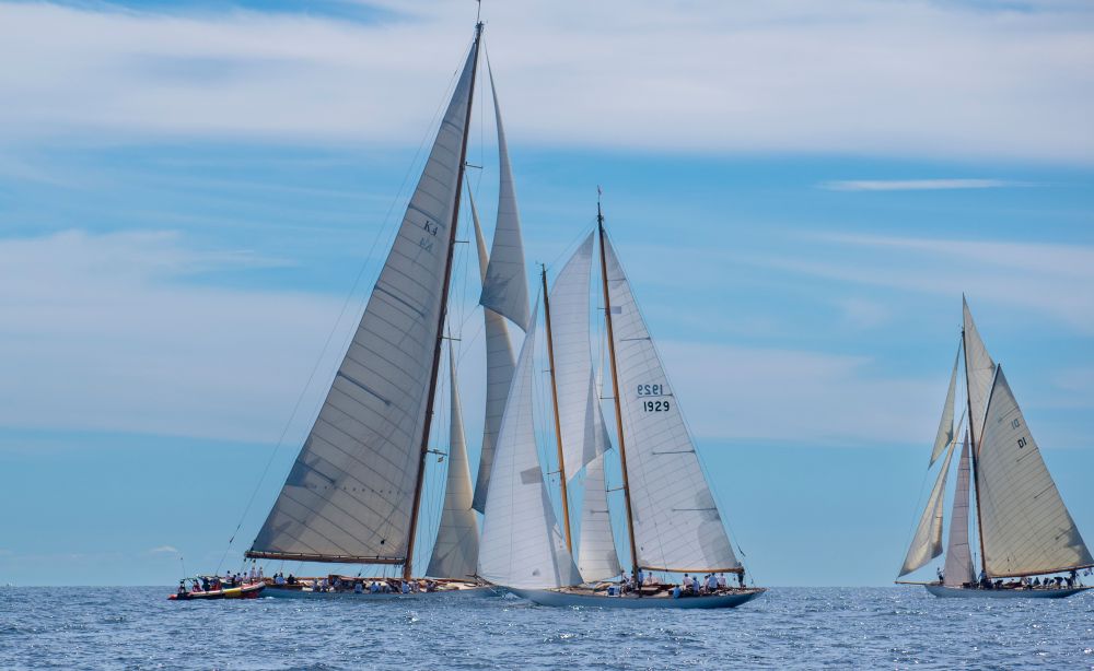 Sailing regatta on the open seas