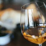 Orange wine in a glass