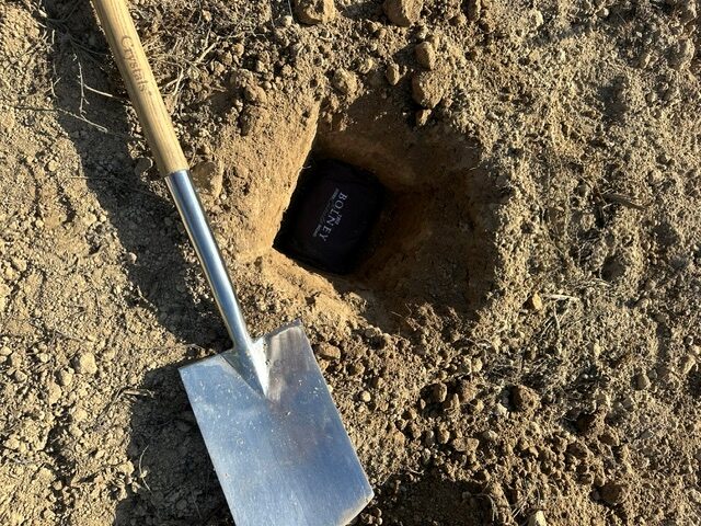 A Bolney T-shirt planted in the vineyard