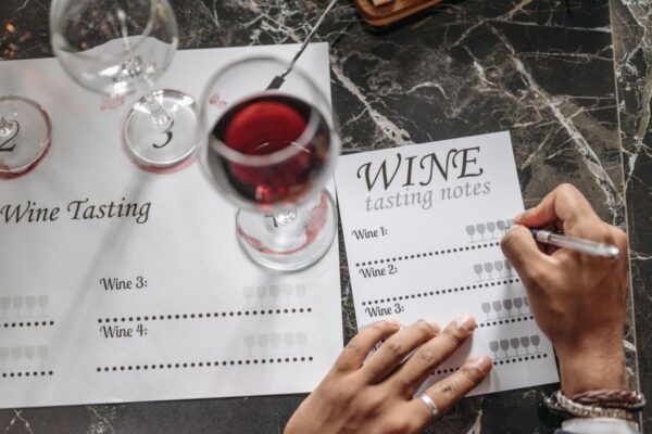 Wine tasting at home with friends